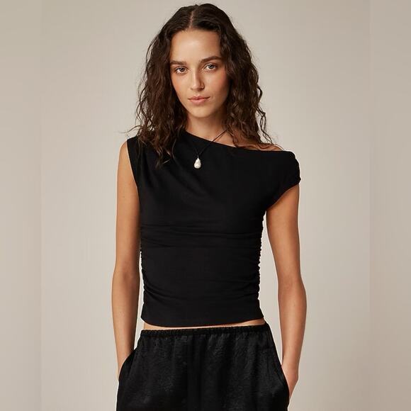 J. Crew Tops - J.Crew Stretch cotton-blend off-the-shoulder top